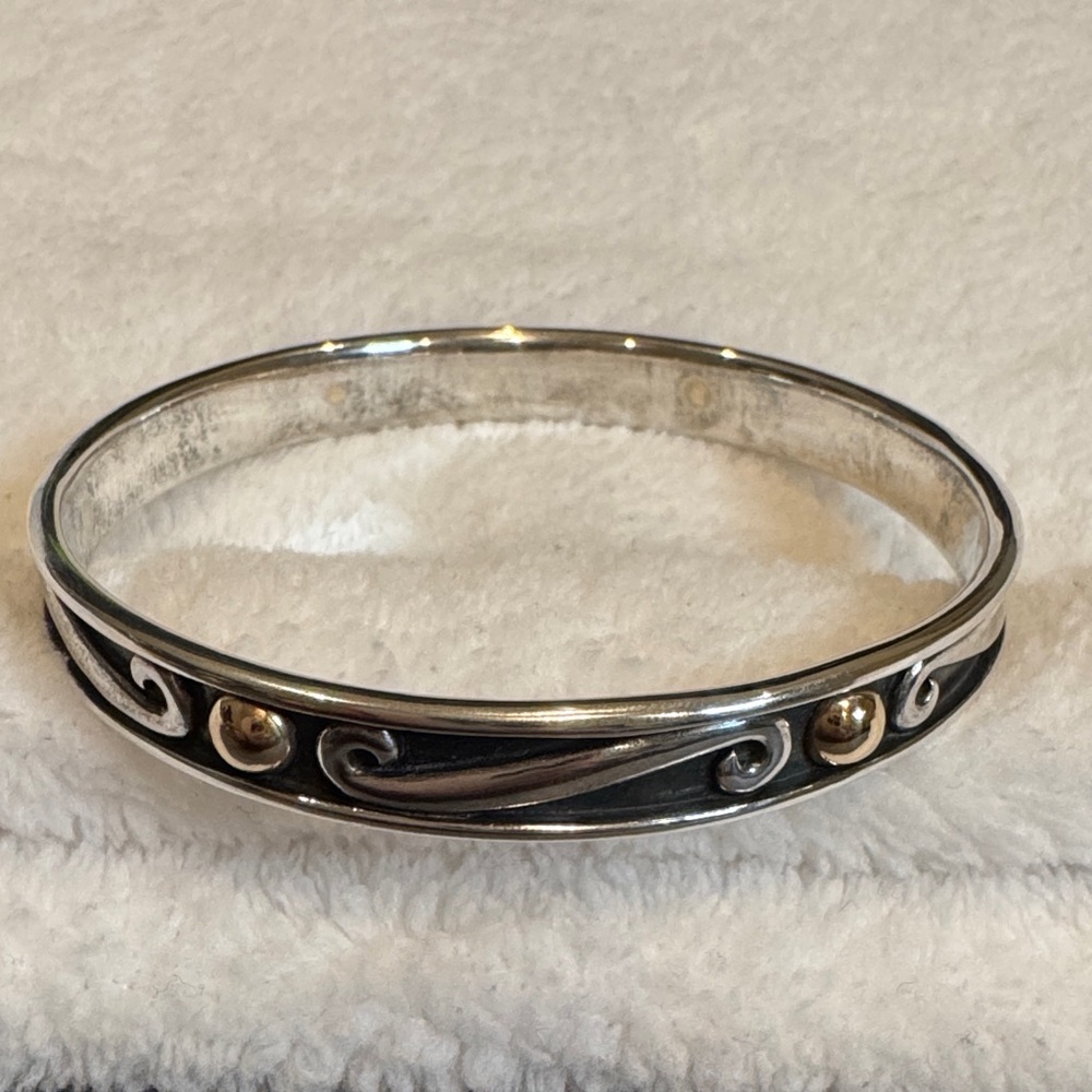 James Avery Silver and Gold Swirl Bracelet